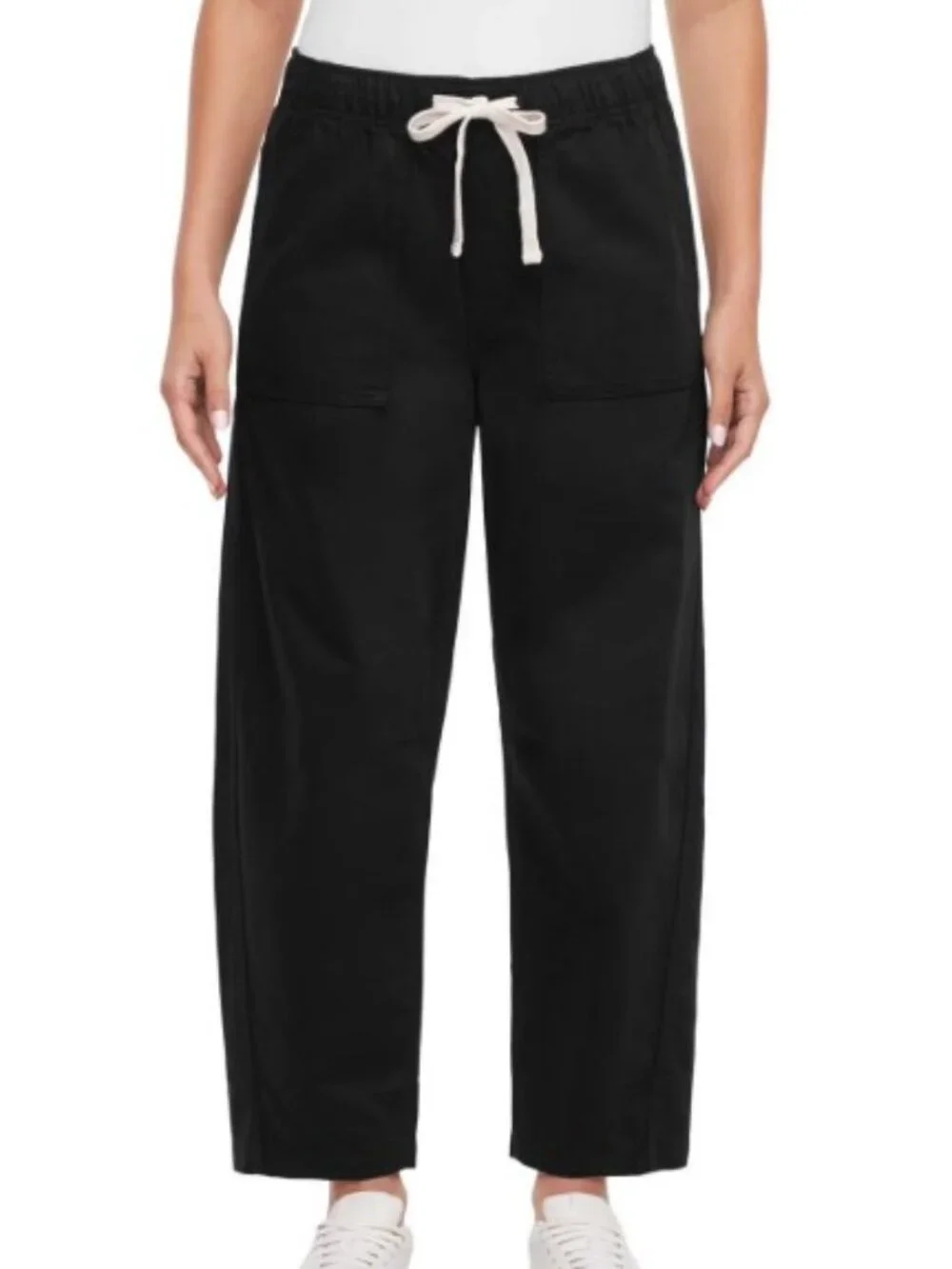 Gap Women's Pull-On Barrel Pant In Black - Picture 1 of 3